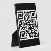 Plaque de tableau rectangle à code QR uniquement a (Côté)