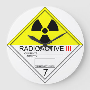 Plaque de transport radioactive Cat 3 Horloge