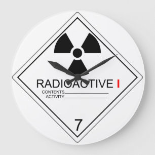 Plaque de transport radioactive Chat 1 Horloge