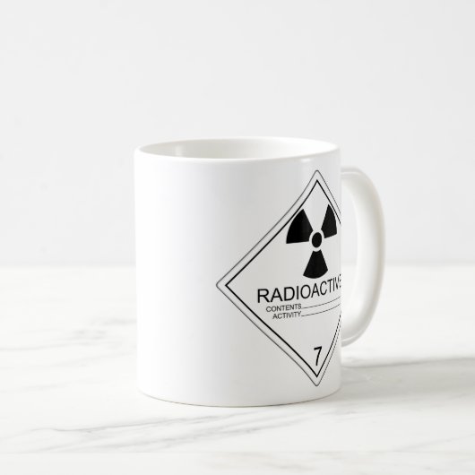 Plaque de transport radioactive Chat 1 Mug (Devant droit)