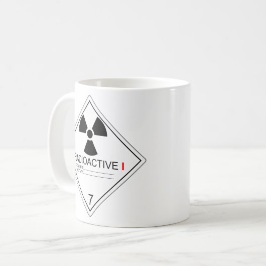 Plaque de transport radioactive Chat 1 Mug (Devant gauche)