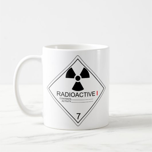 Plaque de transport radioactive Chat 1 Mug (Gauche)