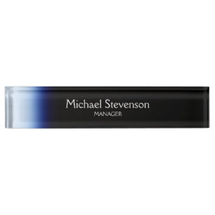 Plaque de travail moderne Blue Black Professional