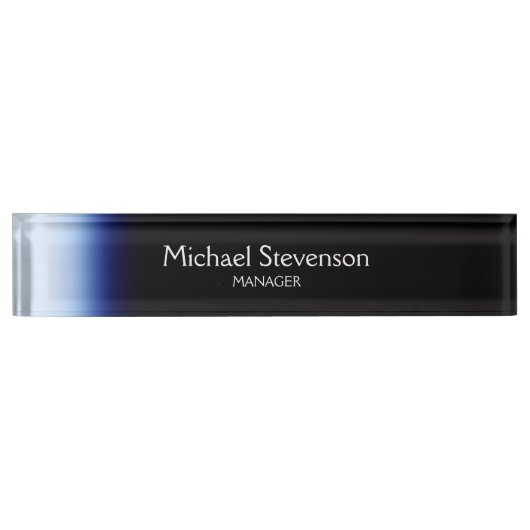 Plaque de travail moderne Blue Black Professional (Devant)