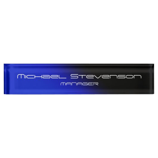 Plaque de travail moderne Blue Black Professional (Devant)