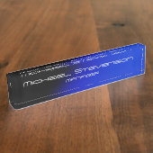 Plaque de travail moderne Blue Black Professional (Taille)