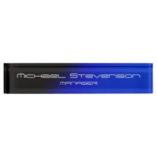 Plaque de travail moderne Blue Black Professional