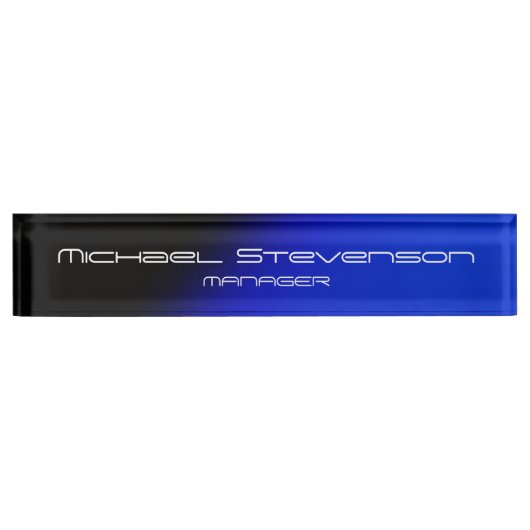 Plaque de travail moderne Blue Black Professional (Devant)