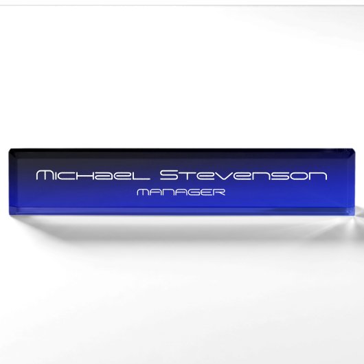Plaque de travail moderne Blue Black Professional (Devant)
