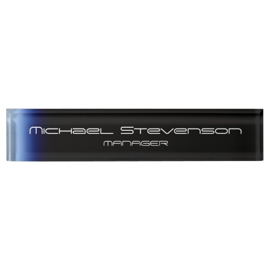 Plaque de travail moderne Blue Black Professional (Devant)