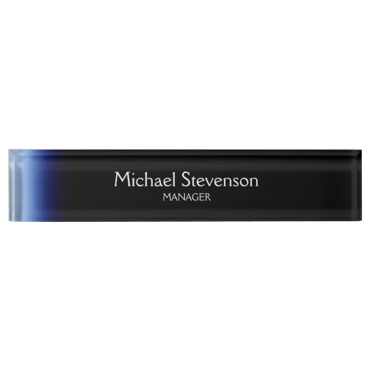 Plaque de travail moderne Blue Black Professional (Devant)