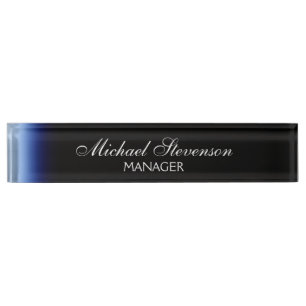 Plaque de travail moderne Blue Black Professional