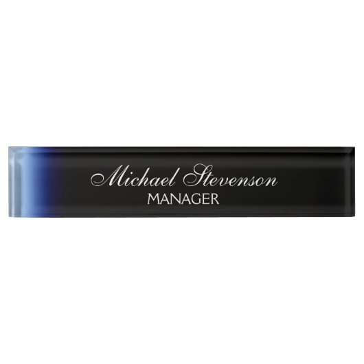 Plaque de travail moderne Blue Black Professional (Devant)