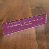 Plaque de travail moderne violet élégant (Taille)