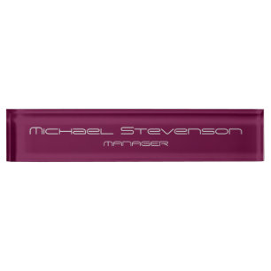 Plaque de travail moderne violet élégant
