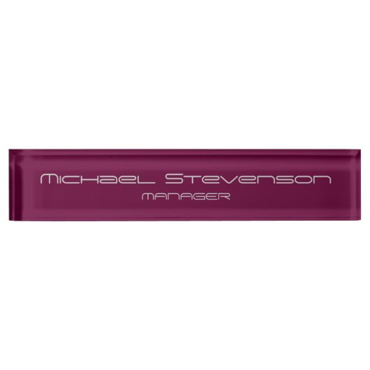 Plaque de travail moderne violet élégant (Devant)