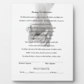 Plaque de Wedding Vow (Devant)