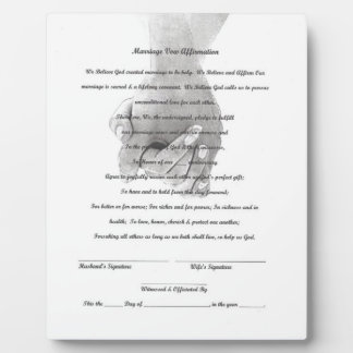 Plaque de Wedding Vow