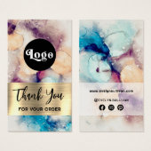 Plaque d'emballage en feuille d'or bleu violet (Devant & derrière)