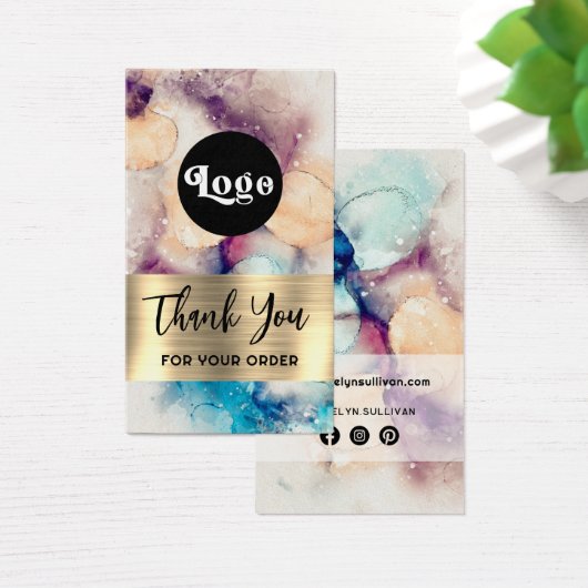 Plaque d'emballage en feuille d'or bleu violet (Bureau)