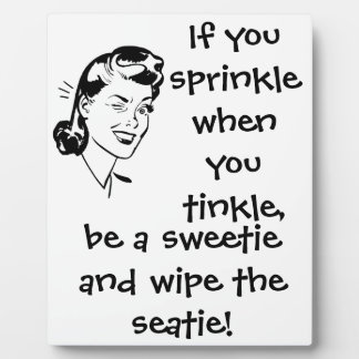 Plaque d'humour rétro noir et blanc