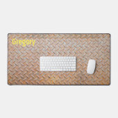 Plaque diamant rouille Nom personnalisé (Clavier et souris)