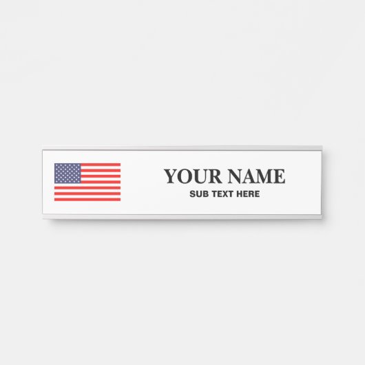 Plaque d'identification accrochante faite sur (Devant)