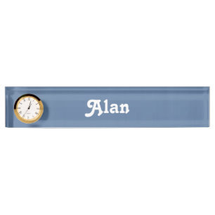 Plaque d'identification Alan de bureau