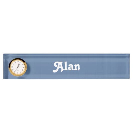 Plaque d'identification Alan de bureau (Devant)