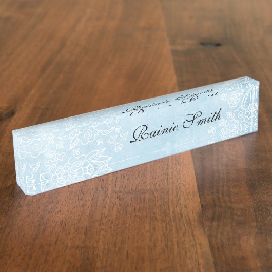 Plaque d'identification bleue (Taille)