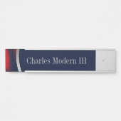 Plaque d'identification cubique de tenture rouge (Devant)