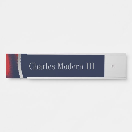 Plaque d'identification cubique de tenture rouge (Devant)