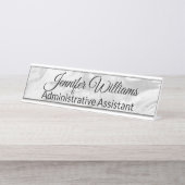 Plaque d'identification d'argent, grise et par (Devant)