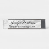 Plaque d'identification d'argent, grise et par (Devant)