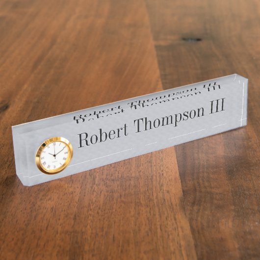 Plaque d'identification de bureau acrylique dans (Taille)