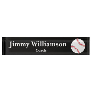 Plaque d'identification de bureau de base-ball