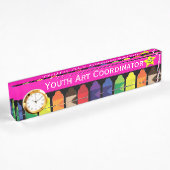 Plaque d'identification de bureau de crayons avec