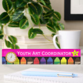 Plaque d'identification de bureau de crayons avec