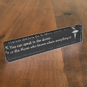 Plaque d'identification de bureau drôle (Taille)