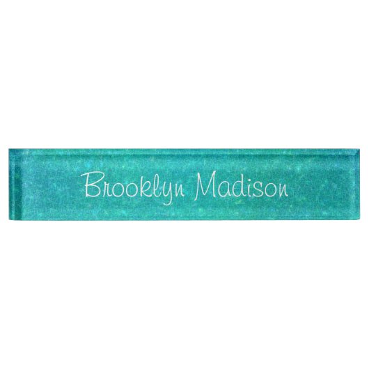 Plaque d'identification de bureau en verre criqué (Devant)