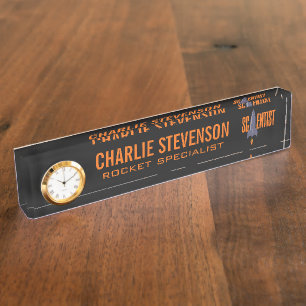 Plaque d'identification de bureau fait sur