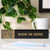 Plaque d'identification de bureau fait sur
