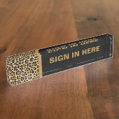 Plaque d'identification de bureau fait sur (Taille)