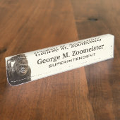 Plaque d'identification de bureau fait sur (Taille)