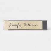 Plaque d'identification de bureau nommé fait sur (Devant)