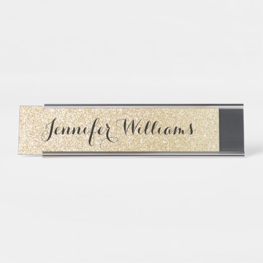 Plaque d'identification de bureau nommé fait sur (Devant)