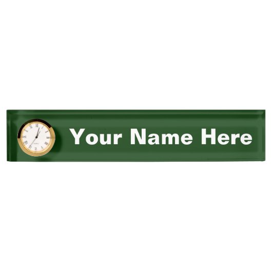 Plaque d'identification de bureau personnalisable (Devant)