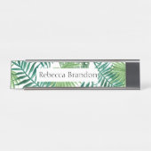 Plaque d'identification de bureau tropical moderne (Devant)