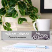 Plaque d'identification de bureau vintage de moto