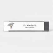 Plaque d'identification de caducée de noir de (Devant)